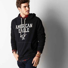 Bold Black AEO Signature Hooded Pop Over