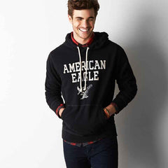 Bold Black AEO Signature Hooded Pop Over