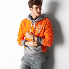 Varsity Orange AEO Signature Hooded Pop Over