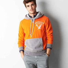 Varsity Orange AEO Signature Hooded Pop Over