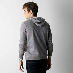 Grey Heather AEO Signature Hooded Pop Over