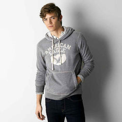 Grey Heather AEO Signature Hooded Pop Over