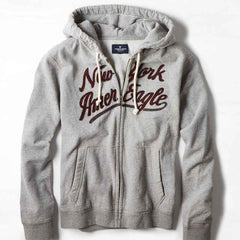 Derby Grey Marl AEO NYC Applique Hoodie